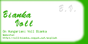 bianka voll business card